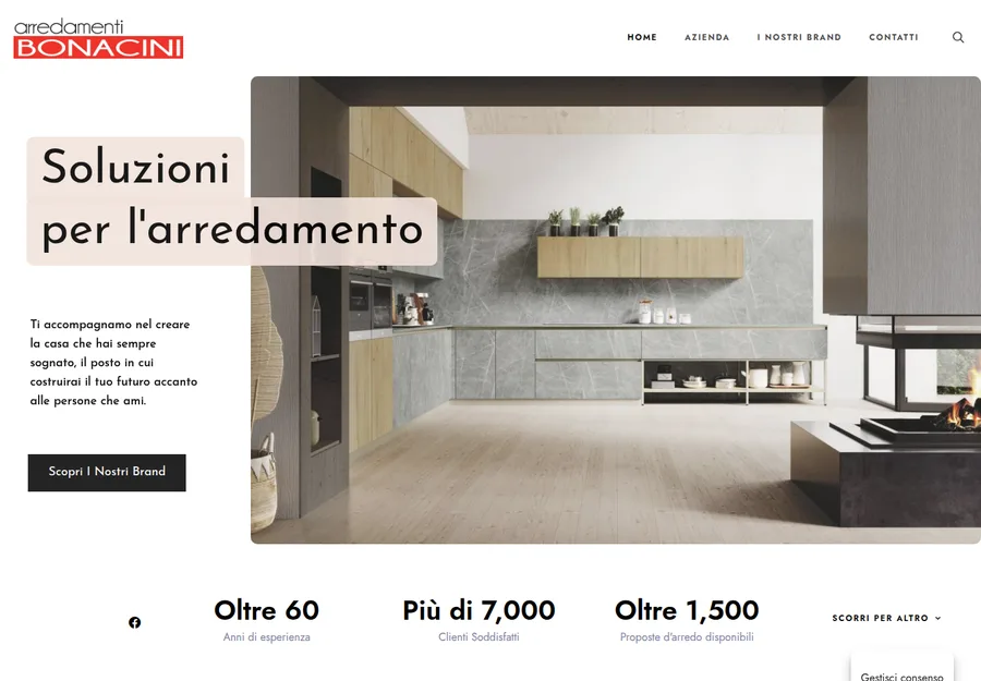 Arredamenti Bonacini · sito vetrina